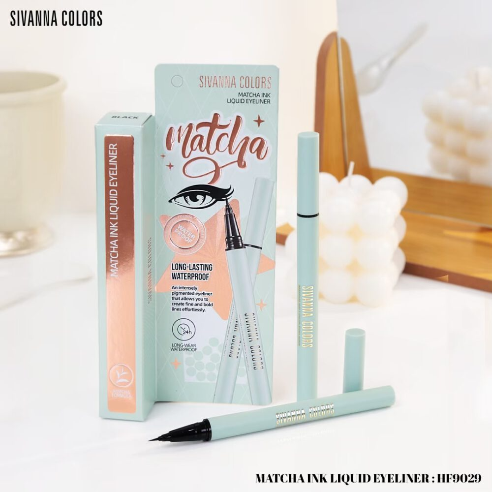 HF9029 SIVANNA COLORS MATCHA INK LIQUID EYELINER ซีเวนน่า คัลเลอร์ส มัทฉะ อิงค์ ลิควิด อายไลน์เนอร์ หัวฟองน้ำ